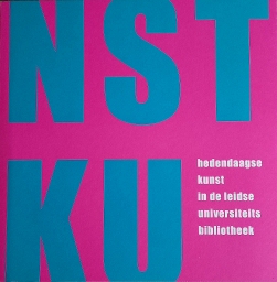 boekcover 'Hedendaagse kunst in de leidse universiteitsbibliotheek'